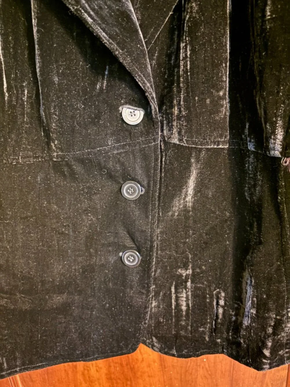 Black Crushed Velvet Blazer by Lane Bryant - Size 28
